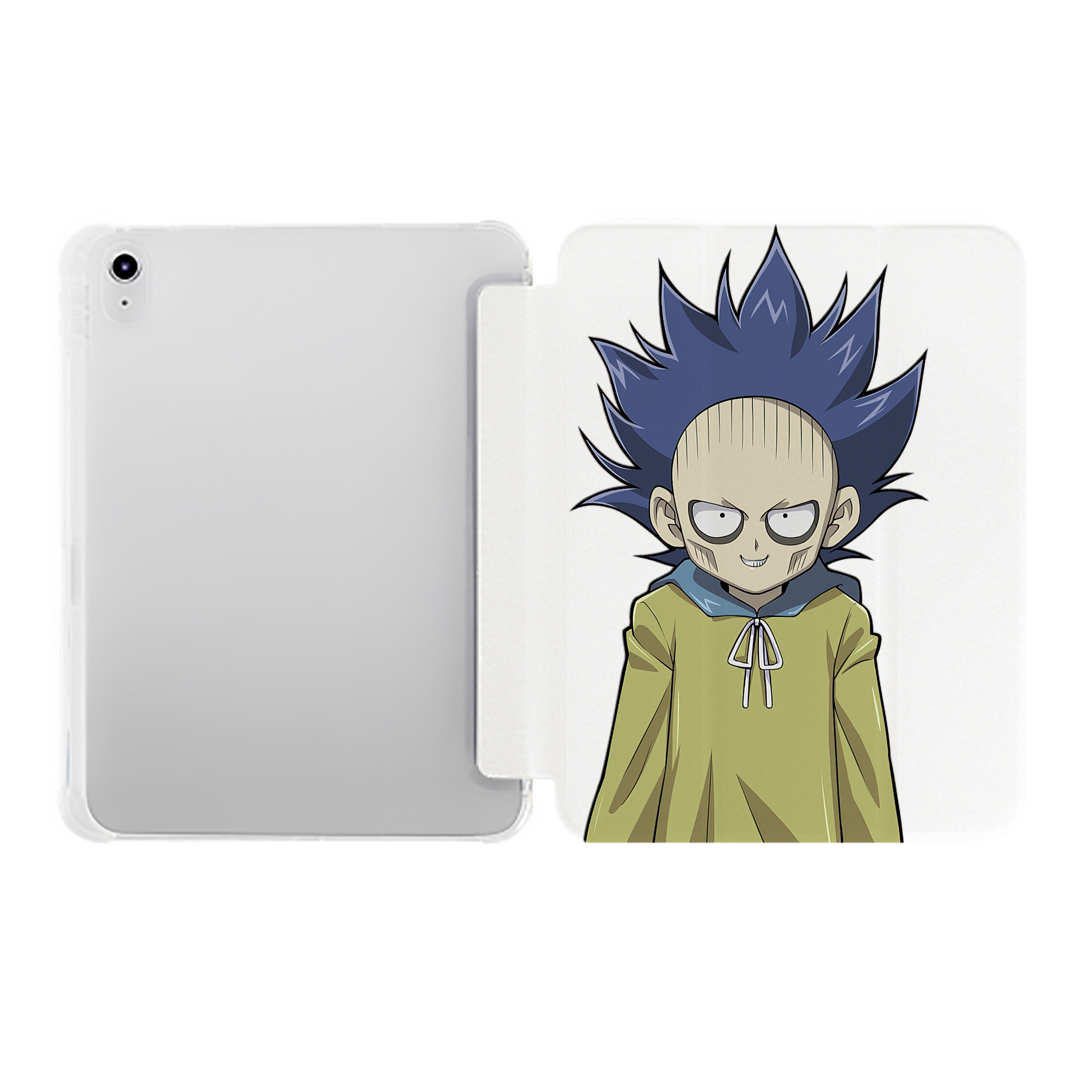 （画像用） 遊☆戯☆王 Yu-Gi-Oh! IPad ケース ペン収納付き 三つ折りスタンド PUレザー×シリコン 対応機種9.5/10.5/10.9インチ